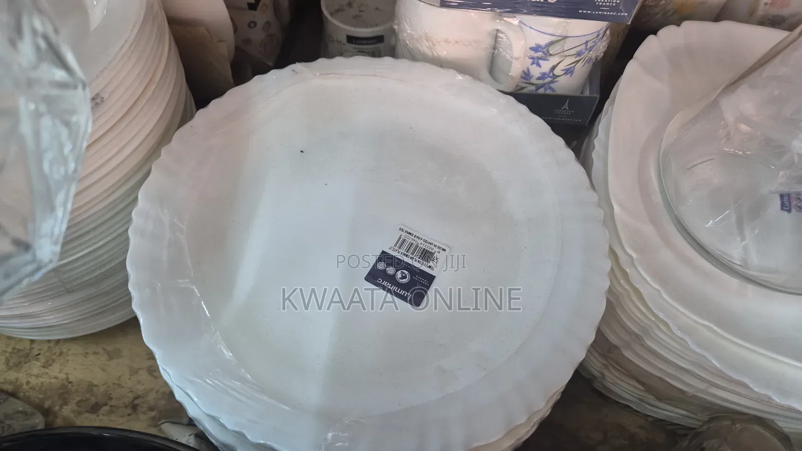 6 Piece Luminarc Dish White Plate, Various Designs