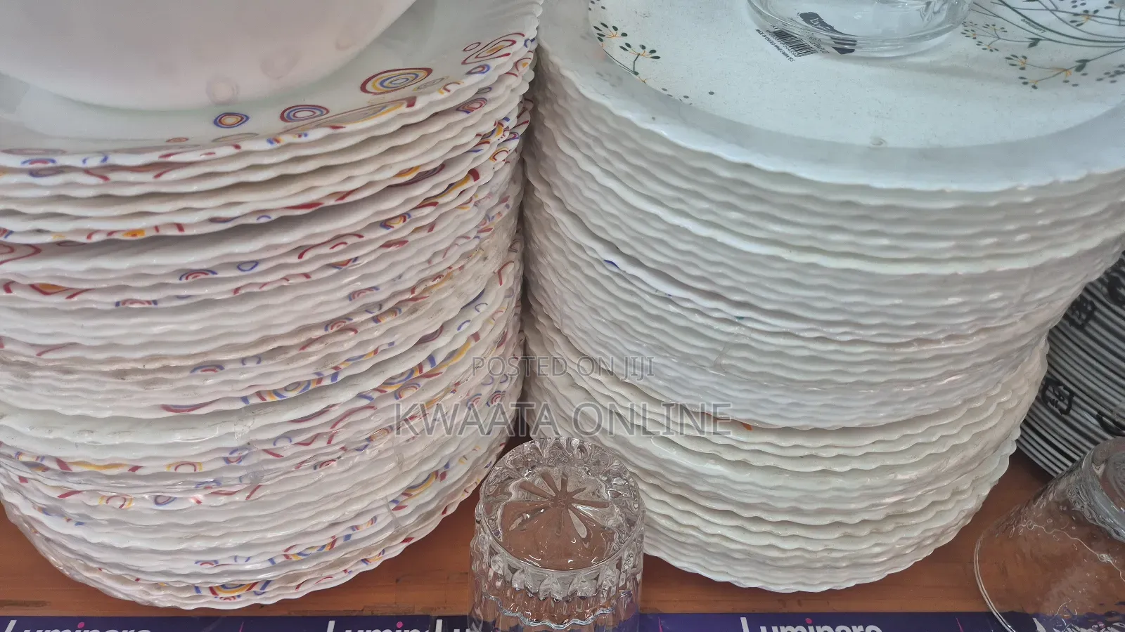 6 Piece Luminarc Dish White Plate, Various Designs