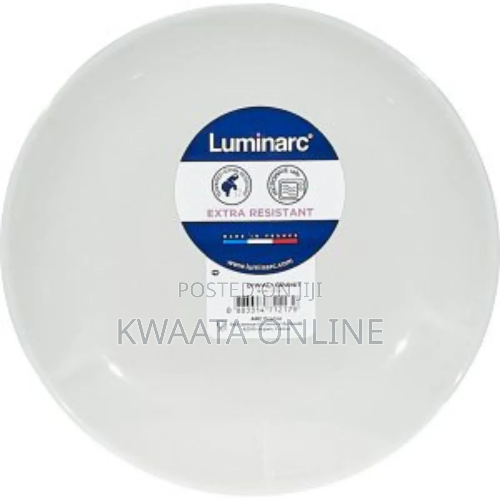 6 Piece Luminarc Dish White Plate, Various Designs