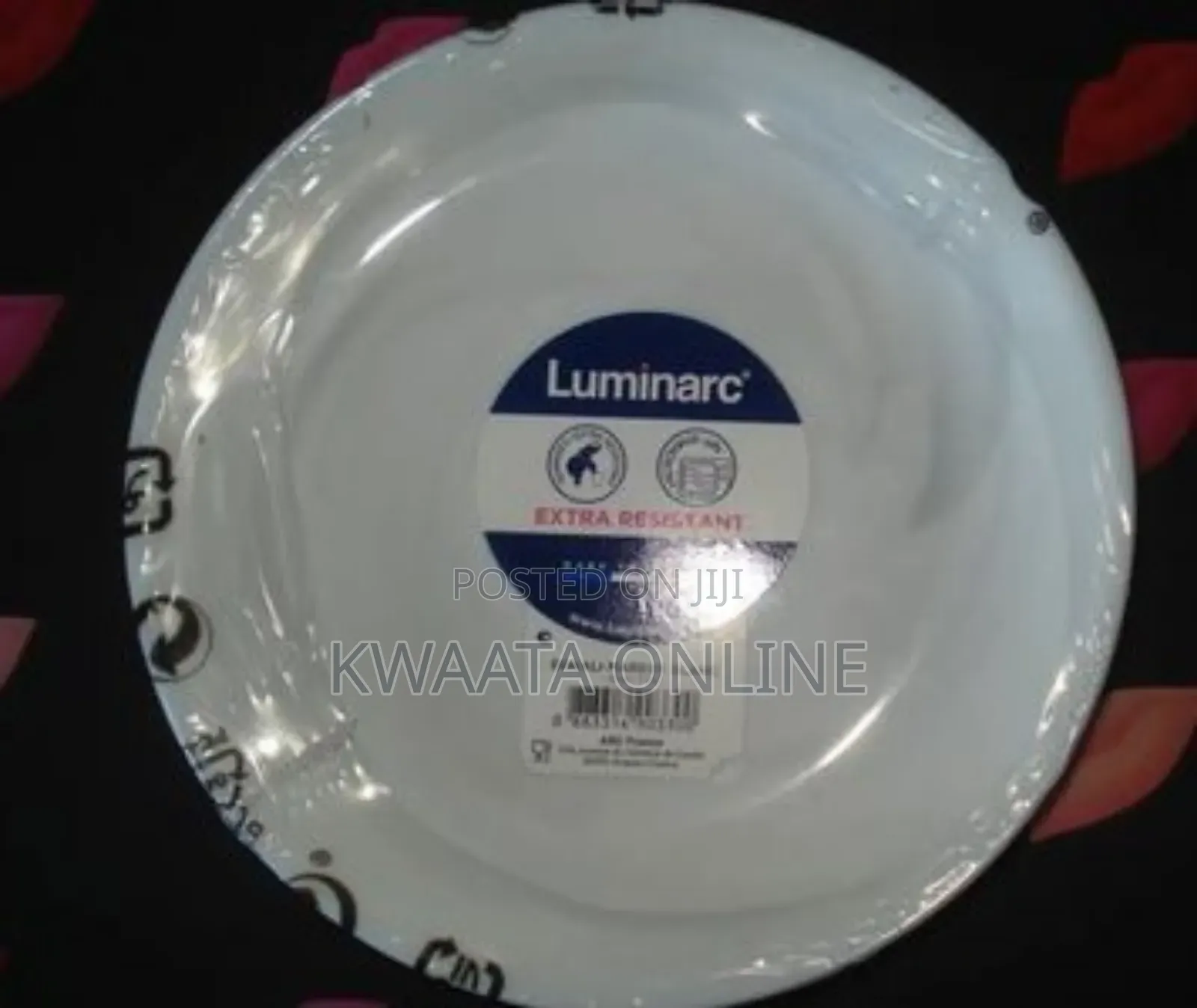 6 Piece Luminarc Dish White Plate, Various Designs