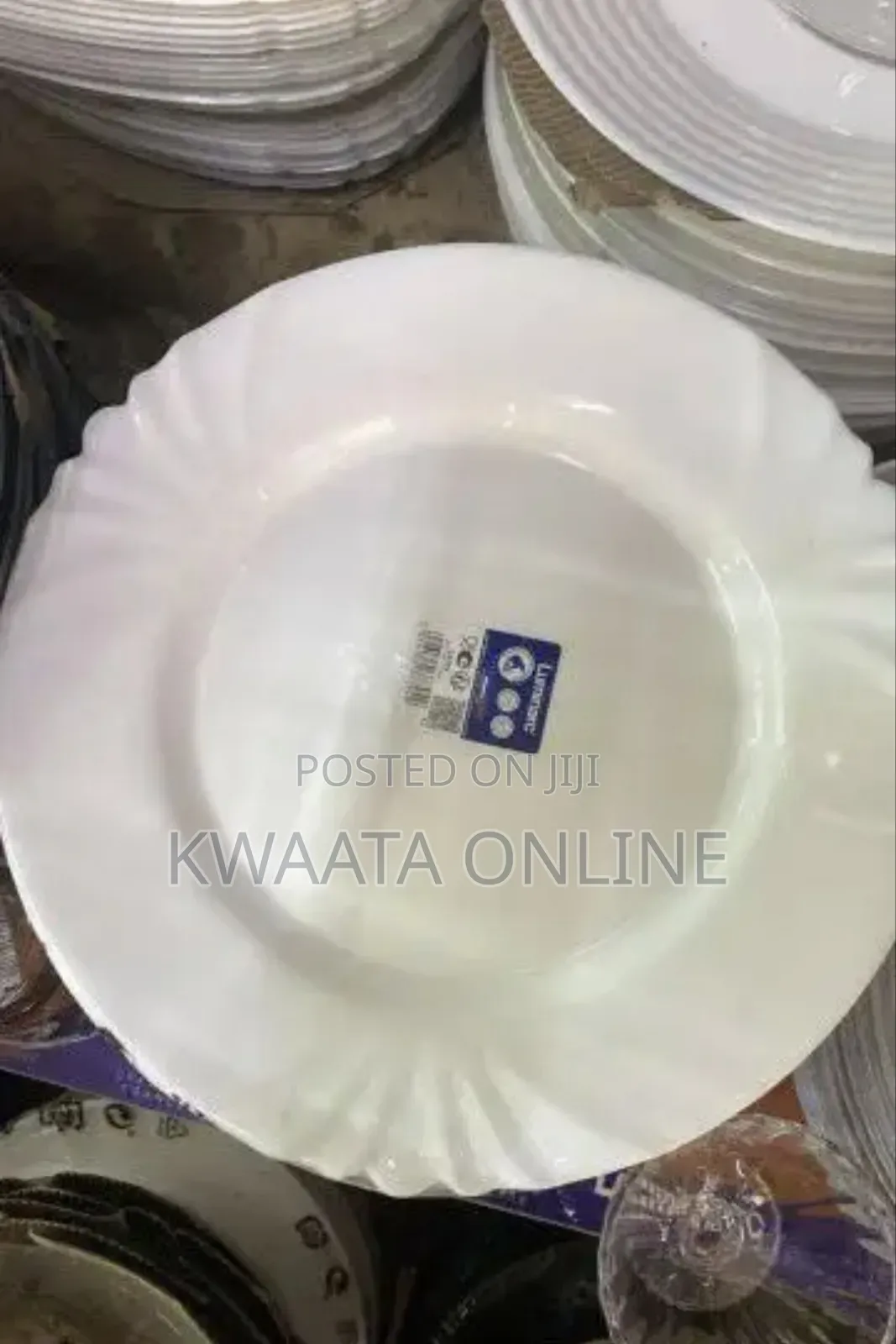 6 Piece Luminarc Dish White Plate, Various Designs