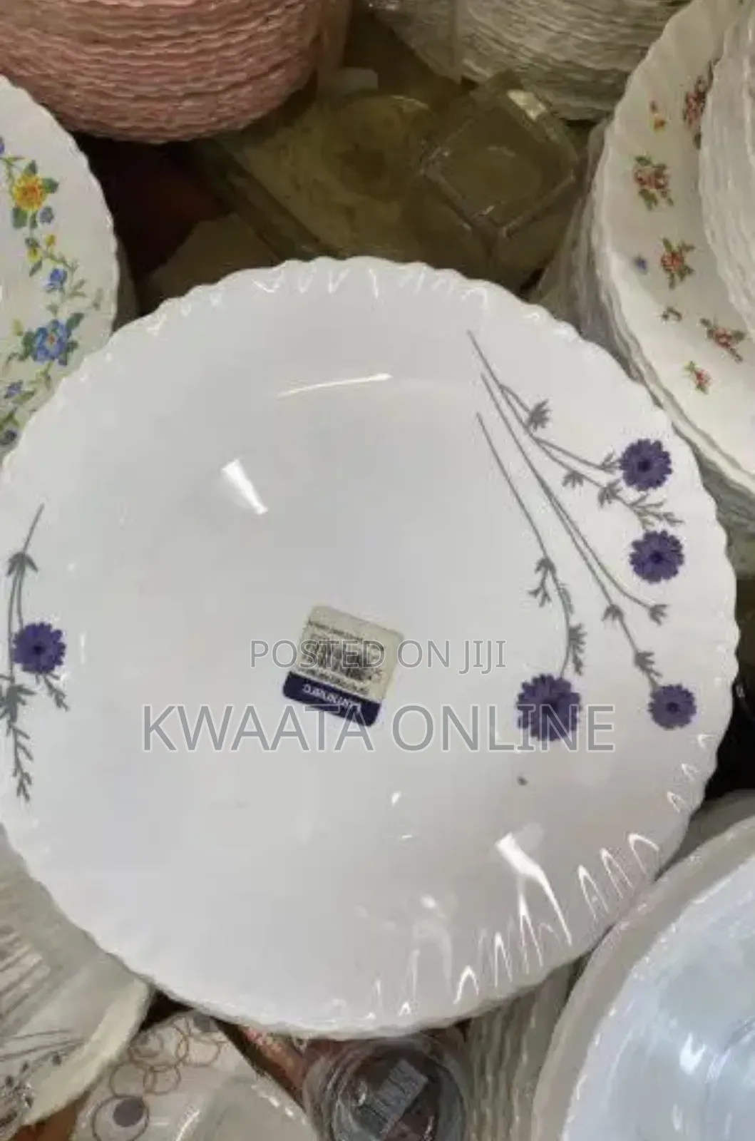 6 Piece Luminarc Dish White Plate, Various Designs