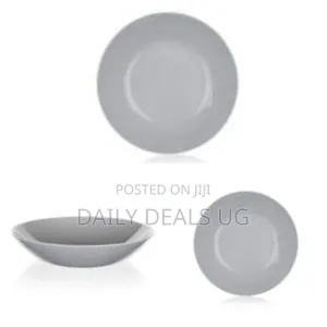Luminarc 6 Pieces of Luminarc Round Plain Bowl Soup Plates -Grey
