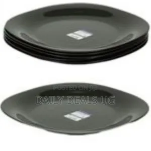 Luminarc 6 Pieces of Luminarc Square Plain Design Plates - Black