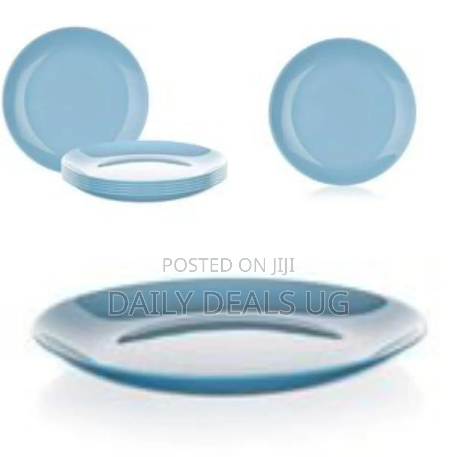 Luminarc 6 Pieces of Luminarc Round Plain Design Dinner Plates - Blue