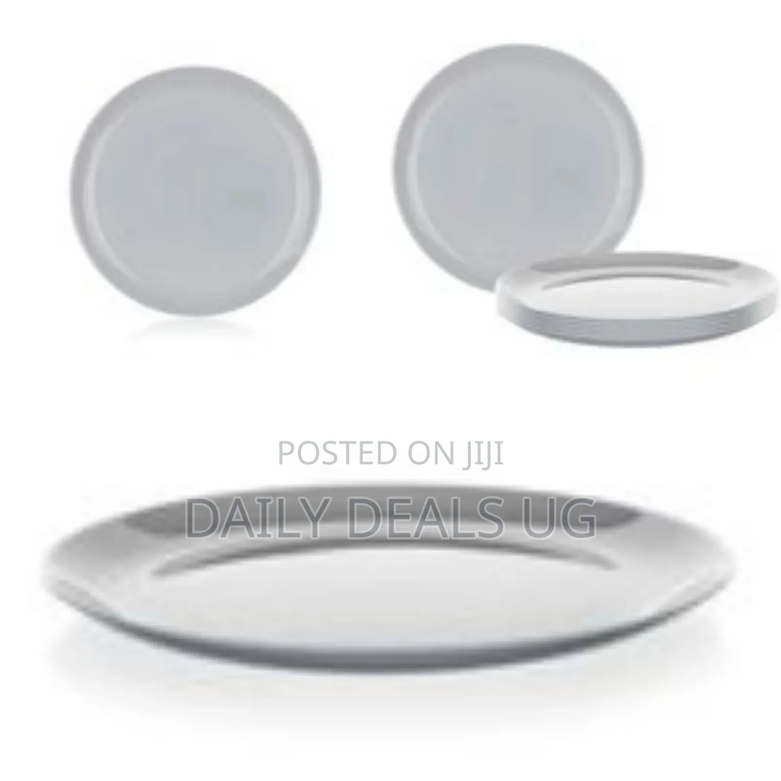 Luminarc 6 Pieces of Luminarc Round Plain Design Dinner Plates - Grey
