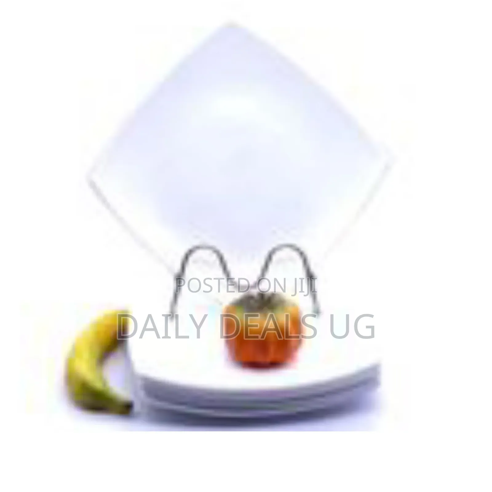 6 Pieces of Square Curved Snow Dinner Plates - White