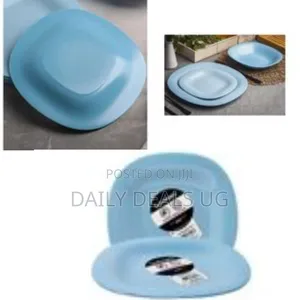 Luminarc 6 Pieces of Luminarc Square Plain Design Dinner Plates - Blue