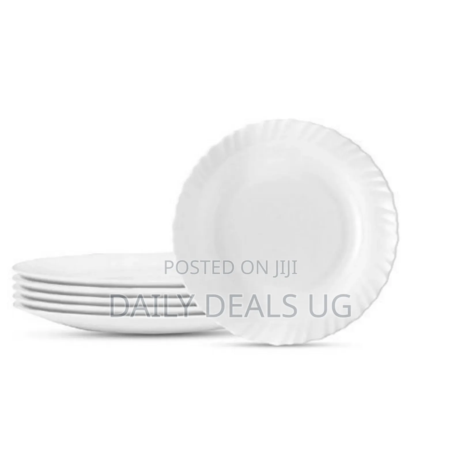 Luminarc 6 Pieces of Plain Self Design Dinner Plates - White