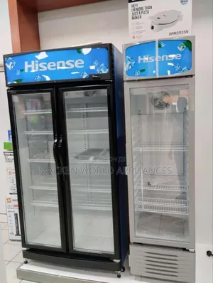 Hisense 810 Liters Side by Side Display Glass Fridge New