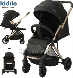 Kidilo Baby Stroller, Foldable Luxury Infant Carriage.