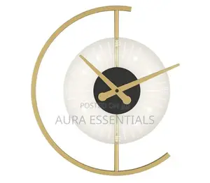 Golden Led Wall Clock
