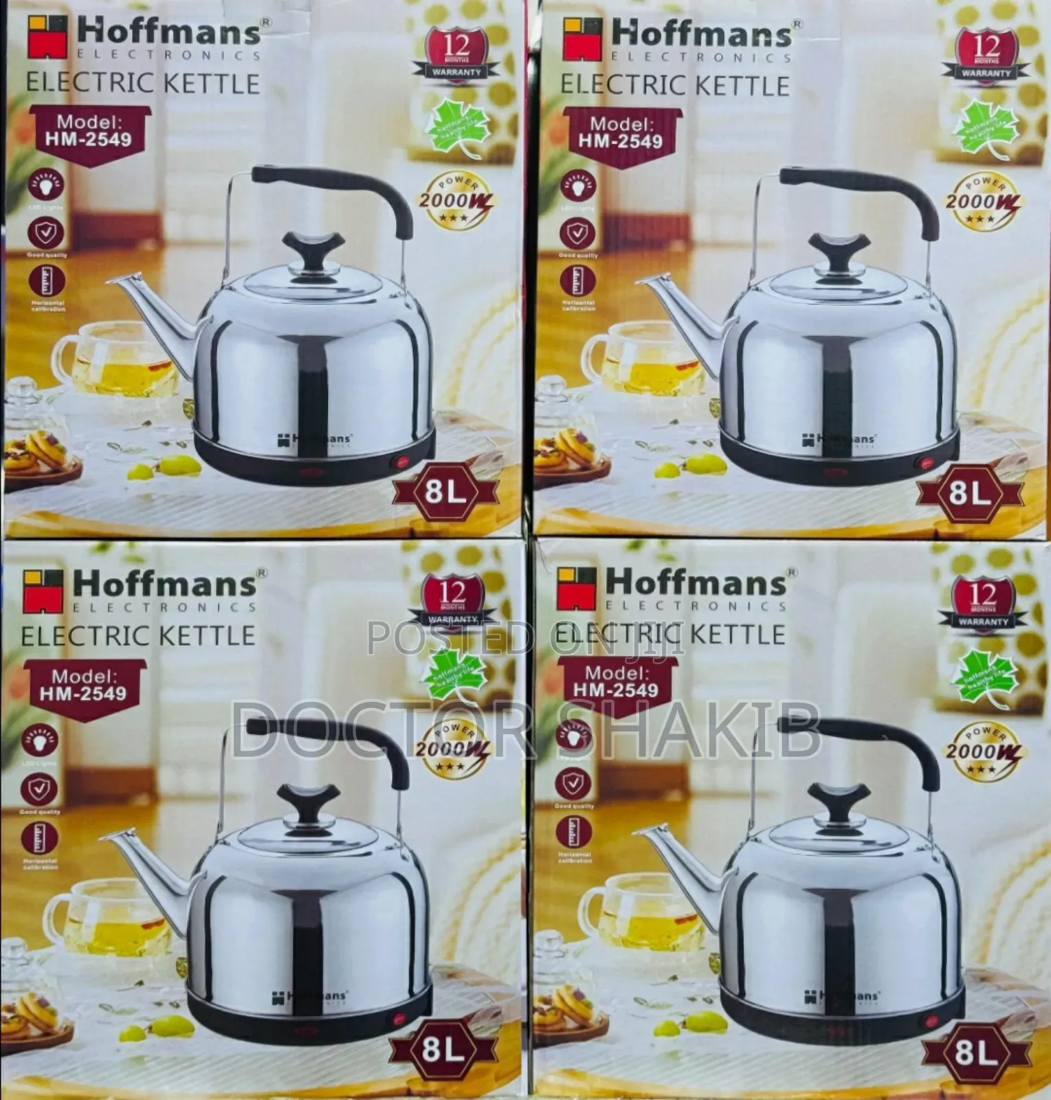 New Hoffmans Hm-2549 Electric Kettle, an 8-Liter Capacity