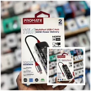 Promate 11 in 1 Multiport Usb-C Hub 100w Power Display