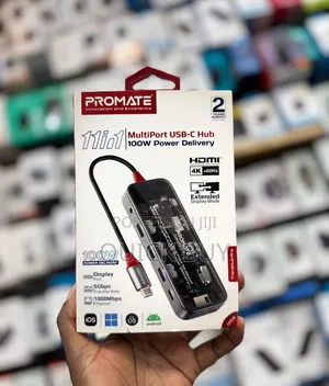 Promate 11 in 1 Multiport Usb-C Hub 100w Power Display