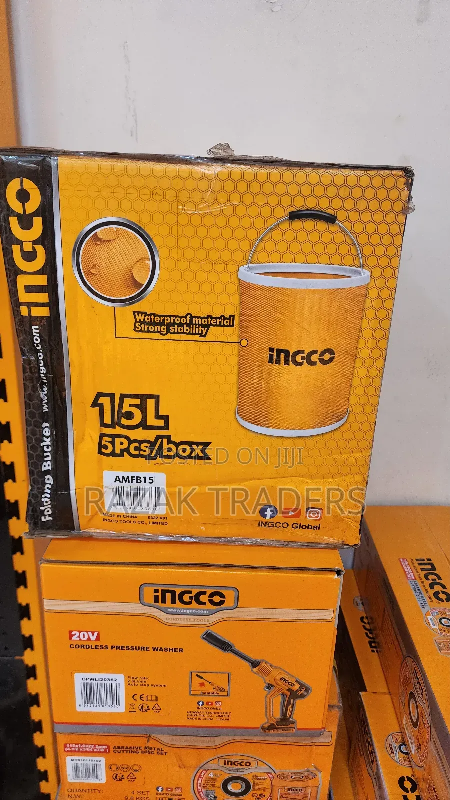Ingco Foldable Bucket 15l