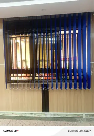 Fancy Royal Blue Office Blind Curtains