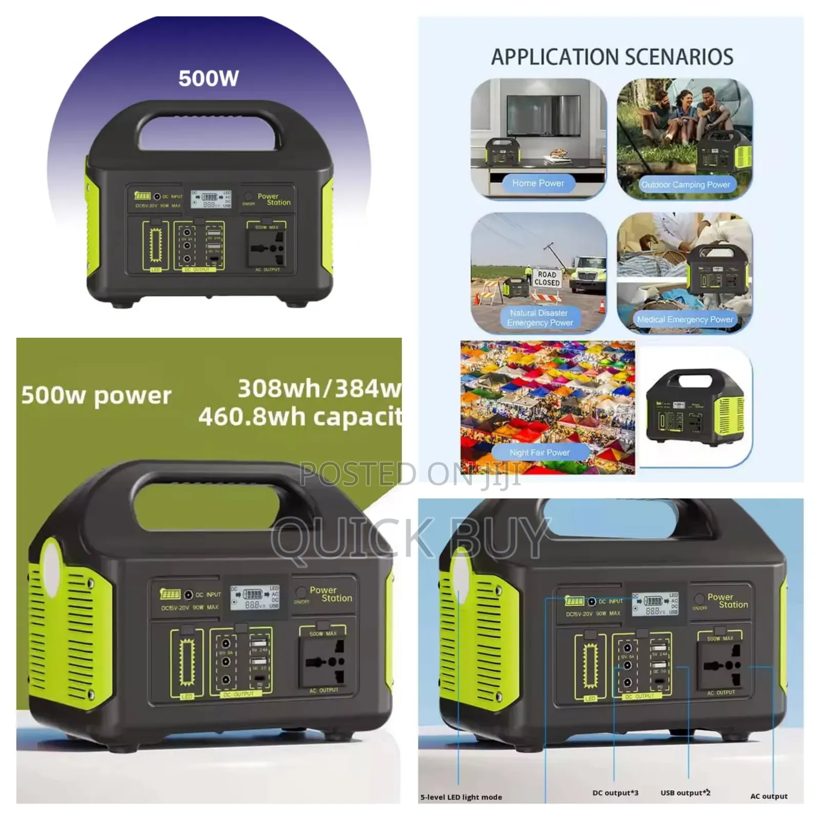 Eg010li-500w Portable Power Station