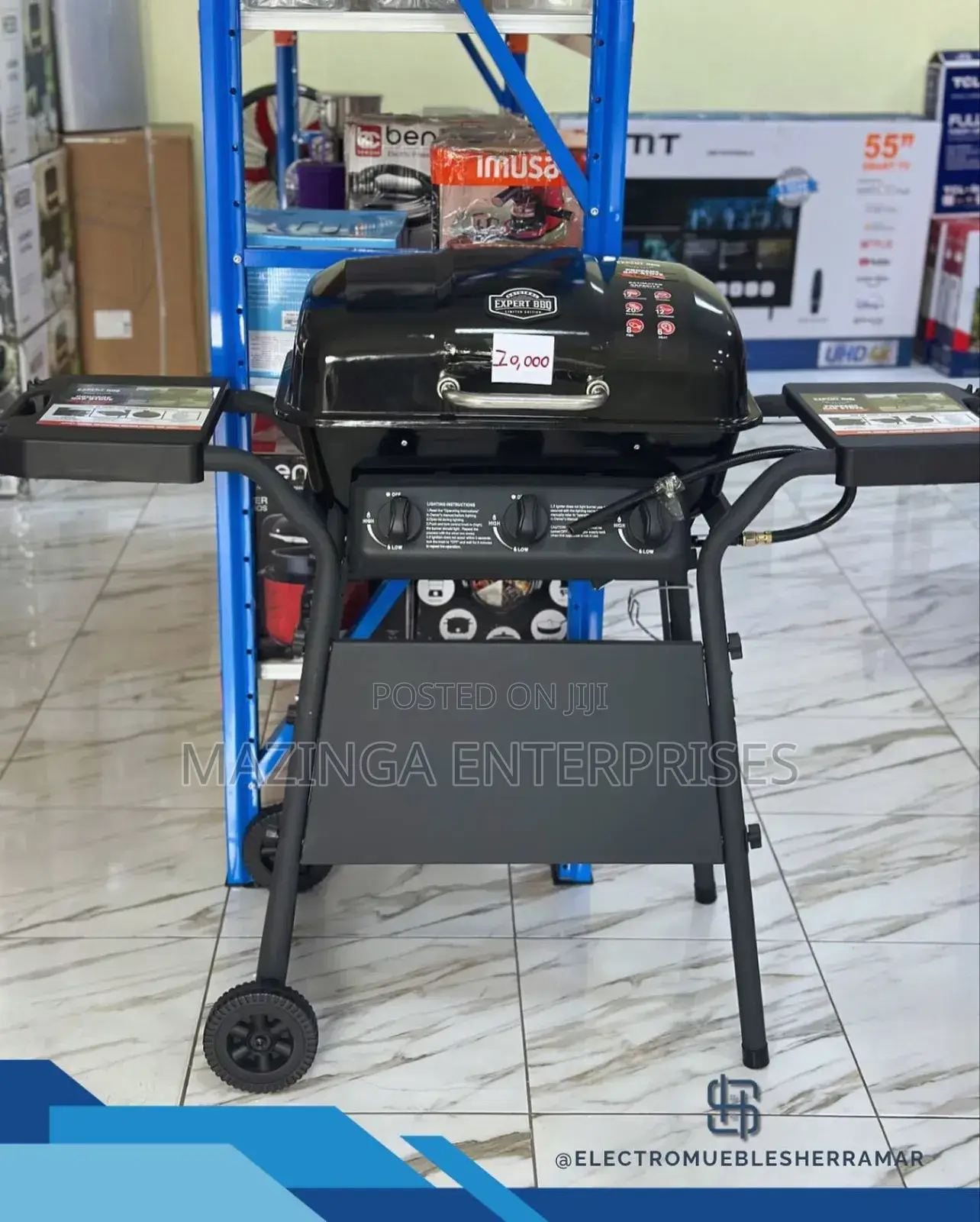 Boma 3-Burner Gas Barbeque Grill Burner Model Bm-7000