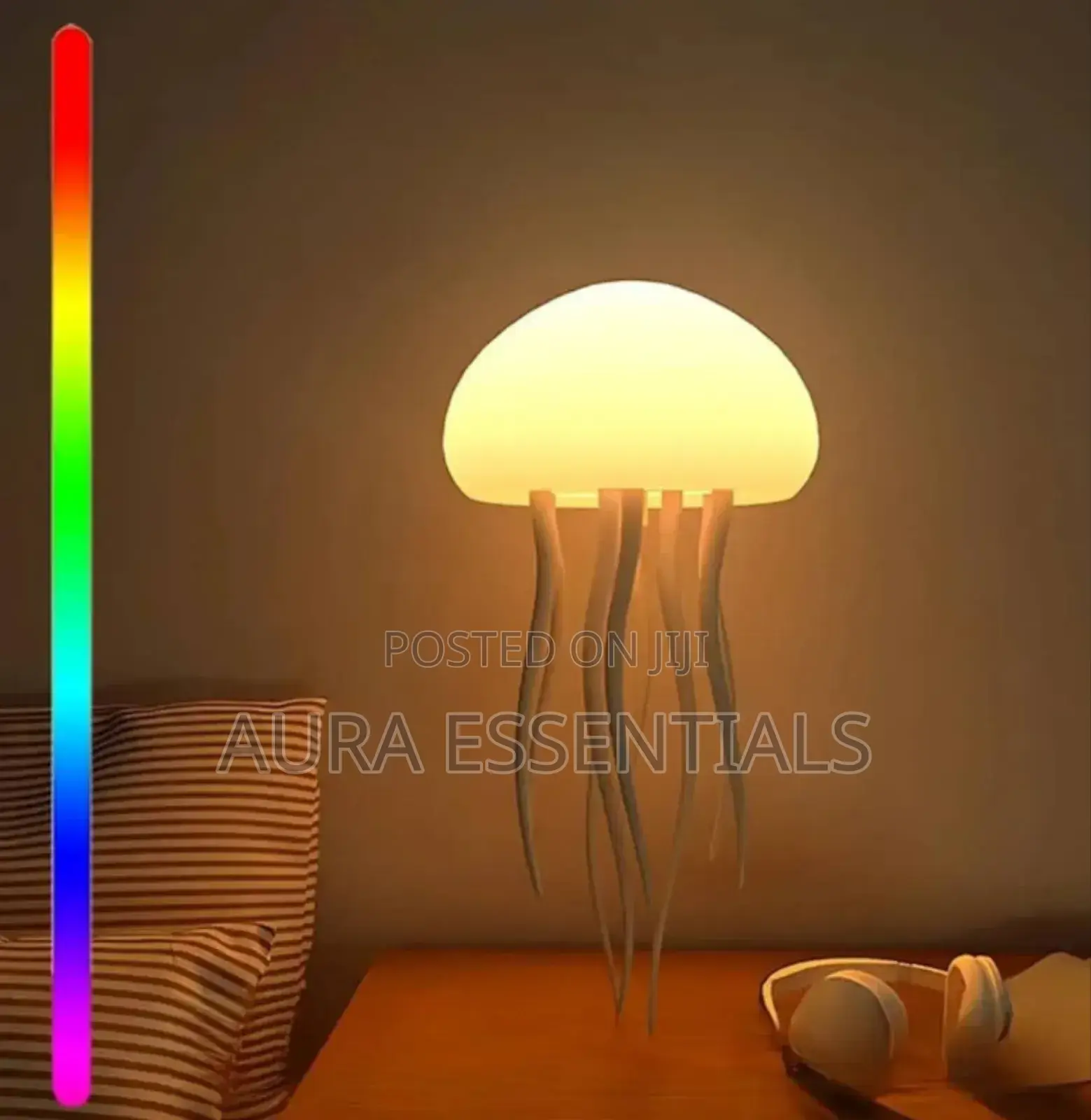 Led Portable Rgb Gradient Jellyfish Bedside Lamp