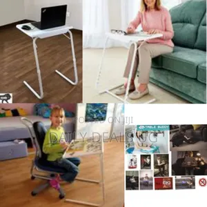Adjustable Multi Position Portable Folding Tv Tray Table Mate for Bed