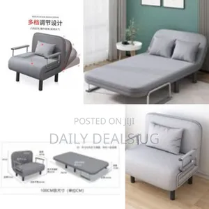 1 Seater Folding Convertible Couch Sofa Bed Chair, Full Padded Sleepe