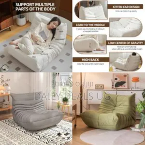 Lazy Floor Velvet Lounge Sofa Fireside Chair Soft Waterproof Bean Bag