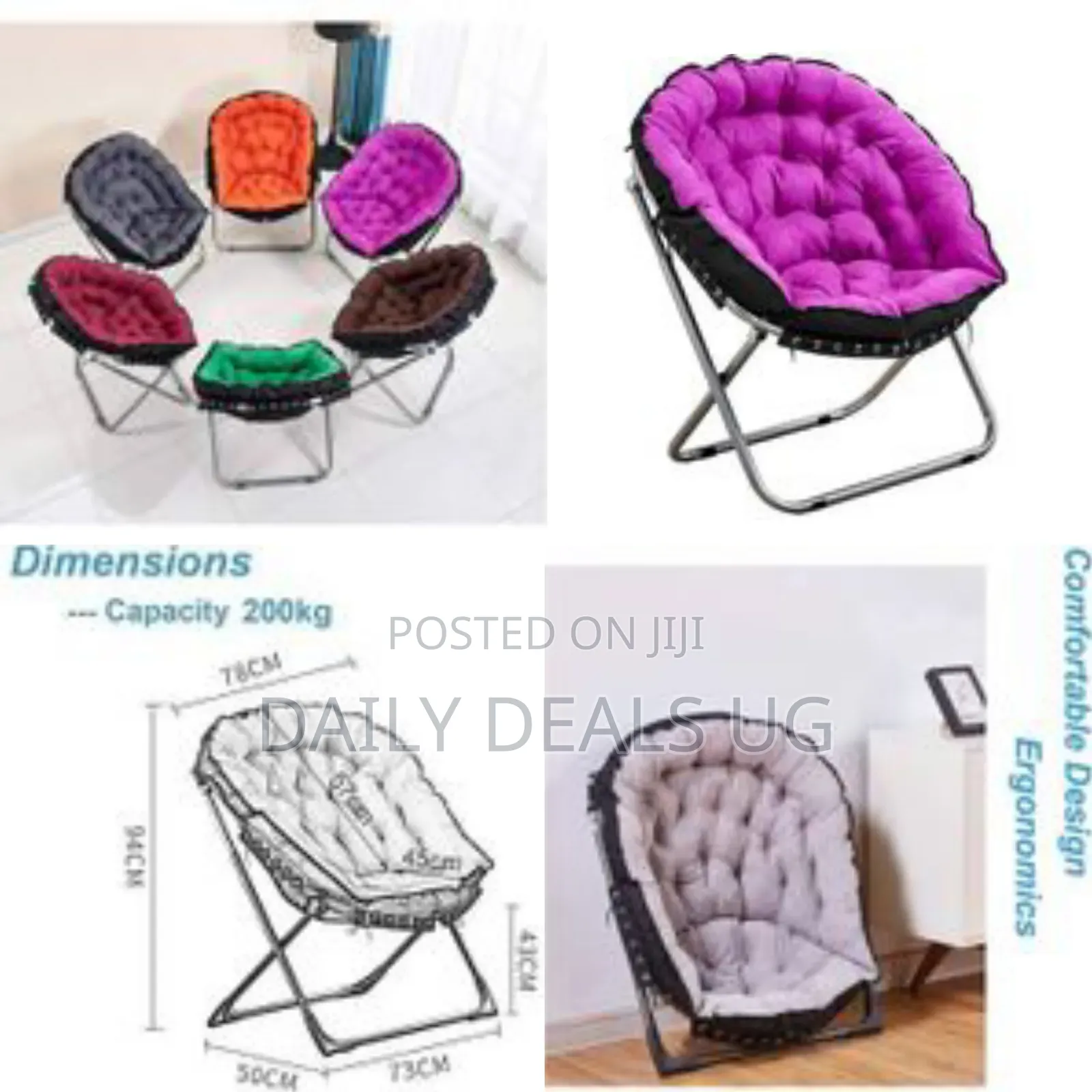 Saucer Chair Folding Foldable Moon Chair Sun