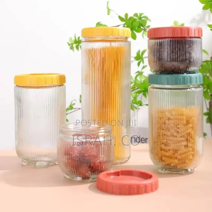 5 Pieces Glass Storage Jars