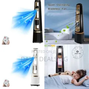5in1 Bladeless Fan With Remote Control Floor Humidifying Aromatherapy