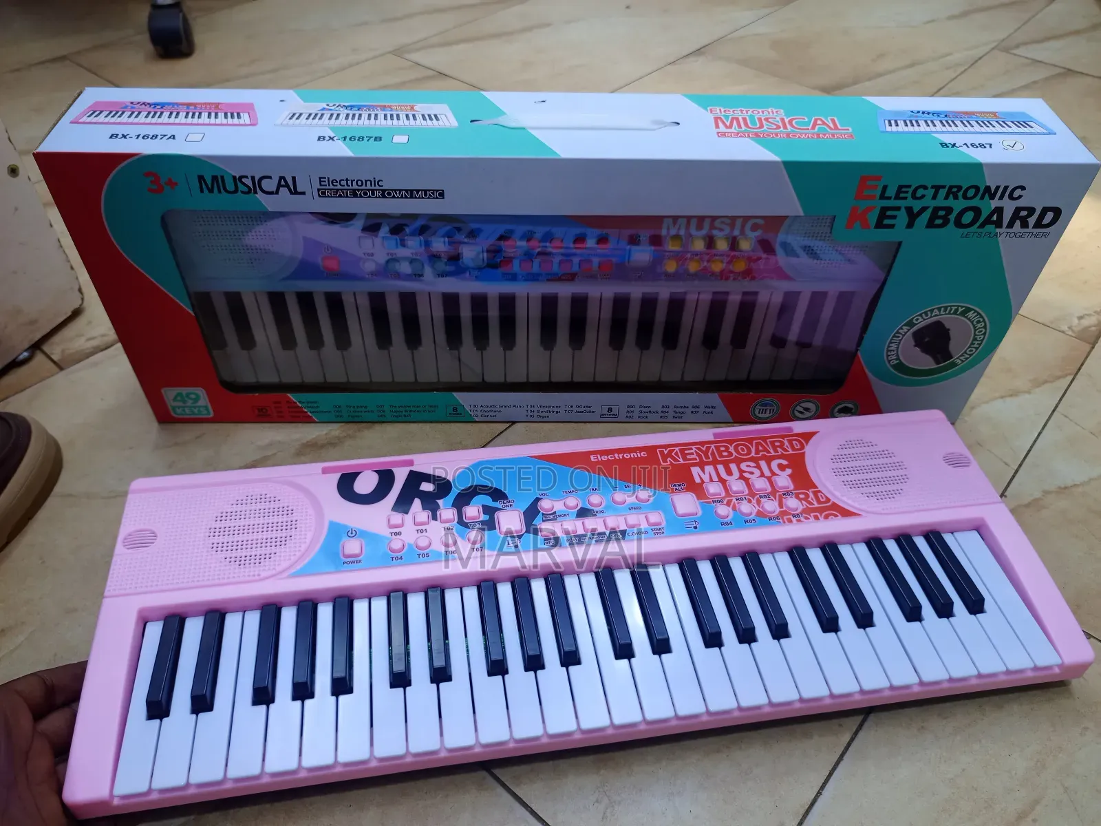 Electronic Keyboard for Children and Featuring 49 Keys