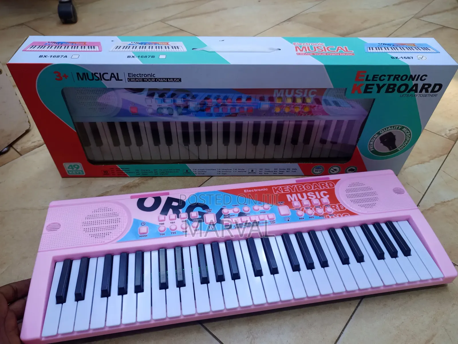 Electronic Keyboard for Children and Featuring 49 Keys