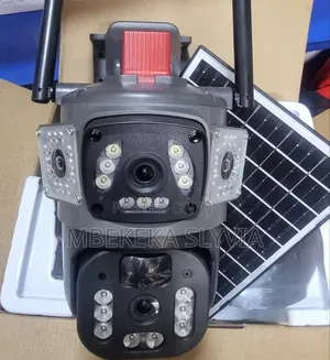 Solar Camera 4g Double Lens,With Strong Lights Cctv Outdoor
