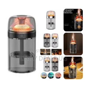 Usb Desktop Mini Water Cool Mist Fireplace Flame Aroma Humidifier