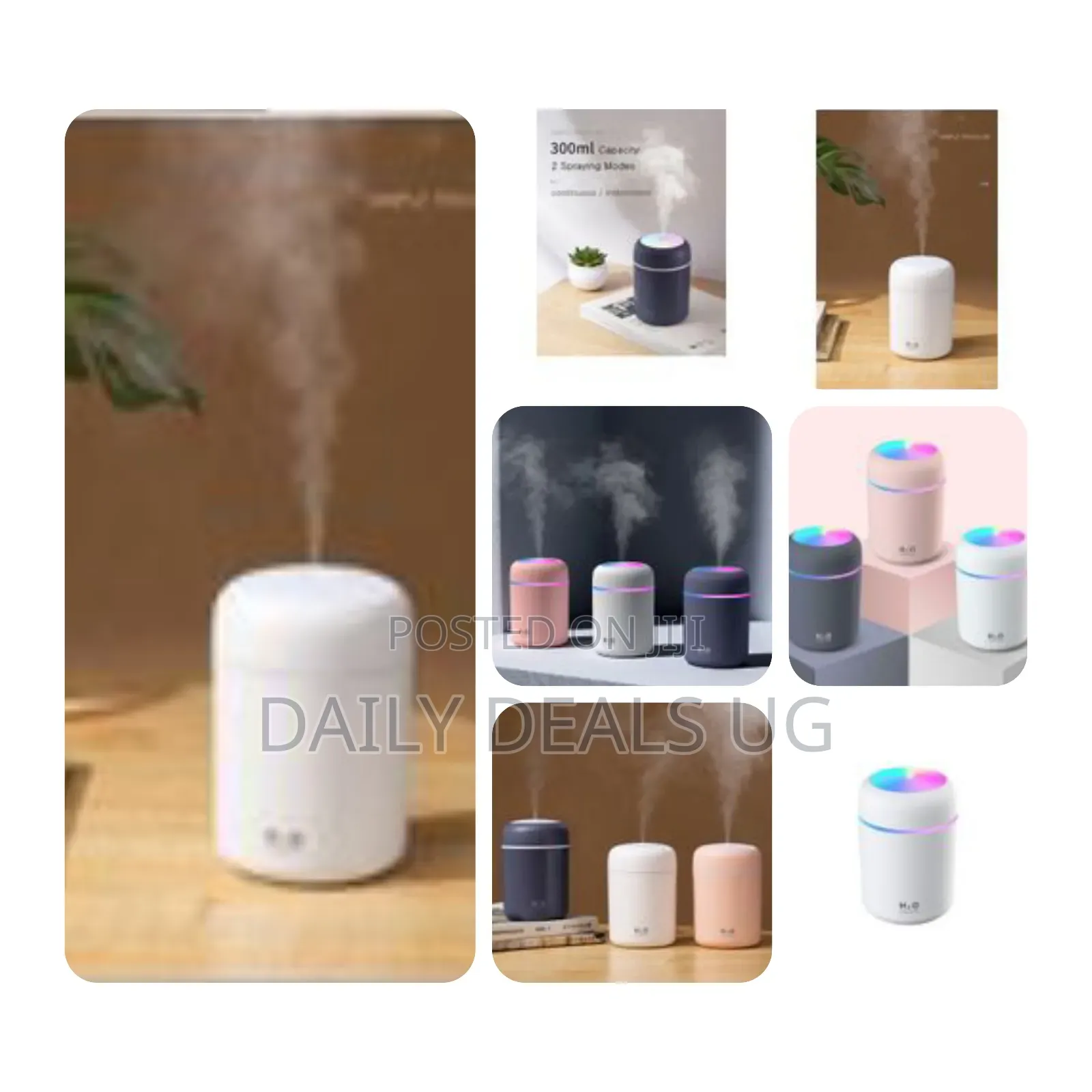 Portable Colorful Mini H2o Humidifier- Essential Oil Diffuser