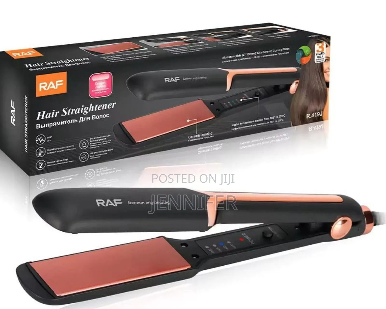 Raf Professional PTC Electric Hair Straightener Iron
