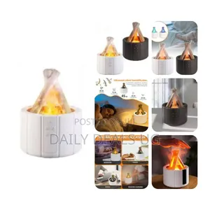 Usb Air Ultrasonic 7 Colorful Lights Silent Bonfire Flame Humidifier