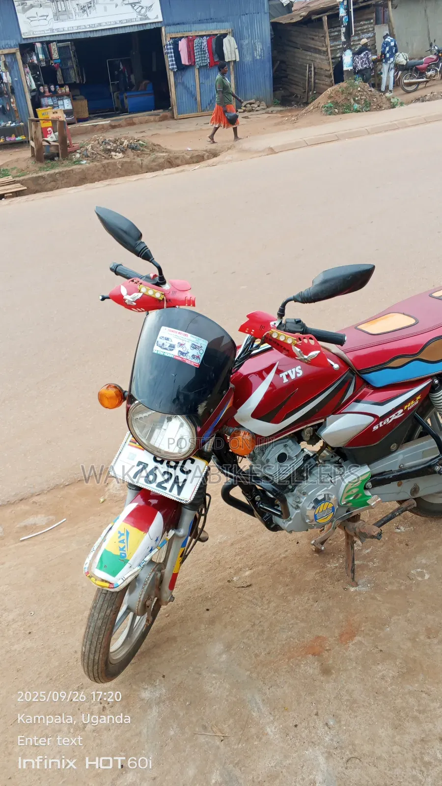 TVS HLX 125 2024 Red