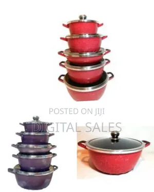10pcs Die Non-Stick Saucepans Aluminum Cooking Pots Pans Cookware Set