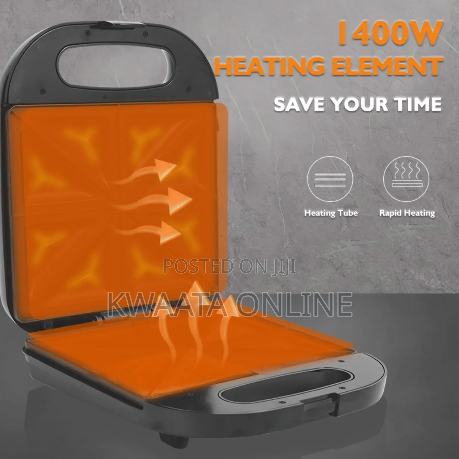 DSP Sandwich Maker 1400w Fixed Triangle Plates Thermostat Control