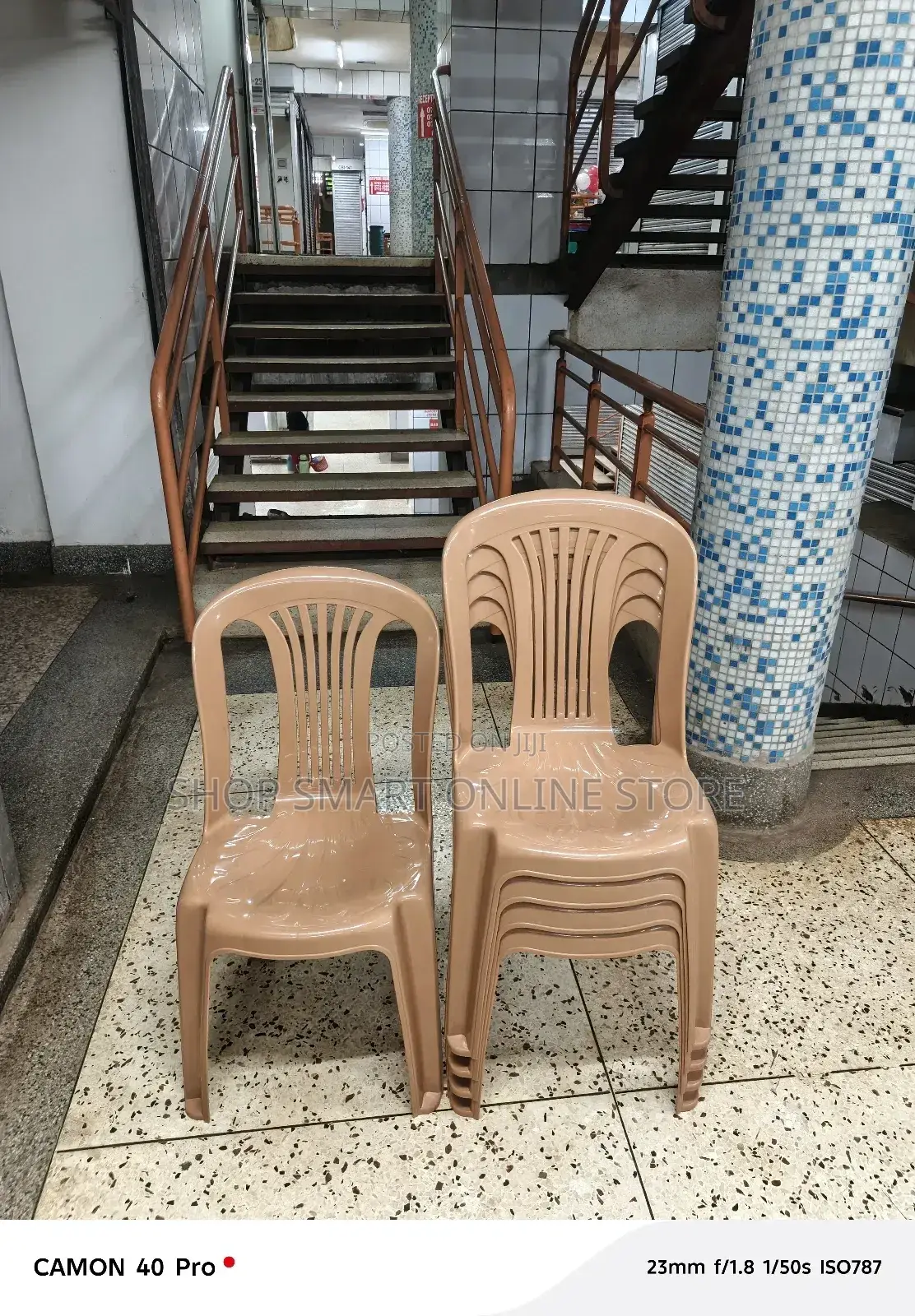 Stripped Back Plastic Chairs Plastic Chairs (Brown)
