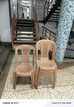 Stripped Back Plastic Chairs Plastic Chairs (Brown)