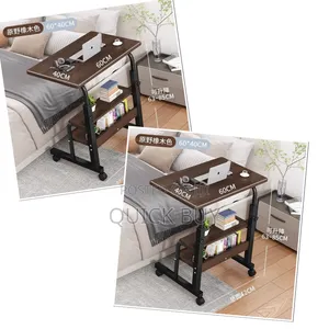Height Computer Desk Bedside Table. Dark Brown