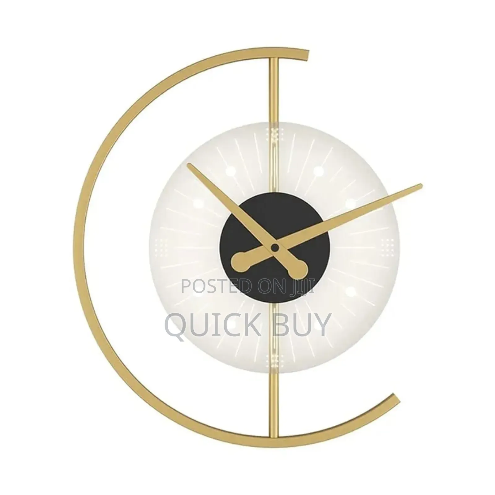 Golden Led Wall Clock