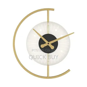 Golden Led Wall Clock