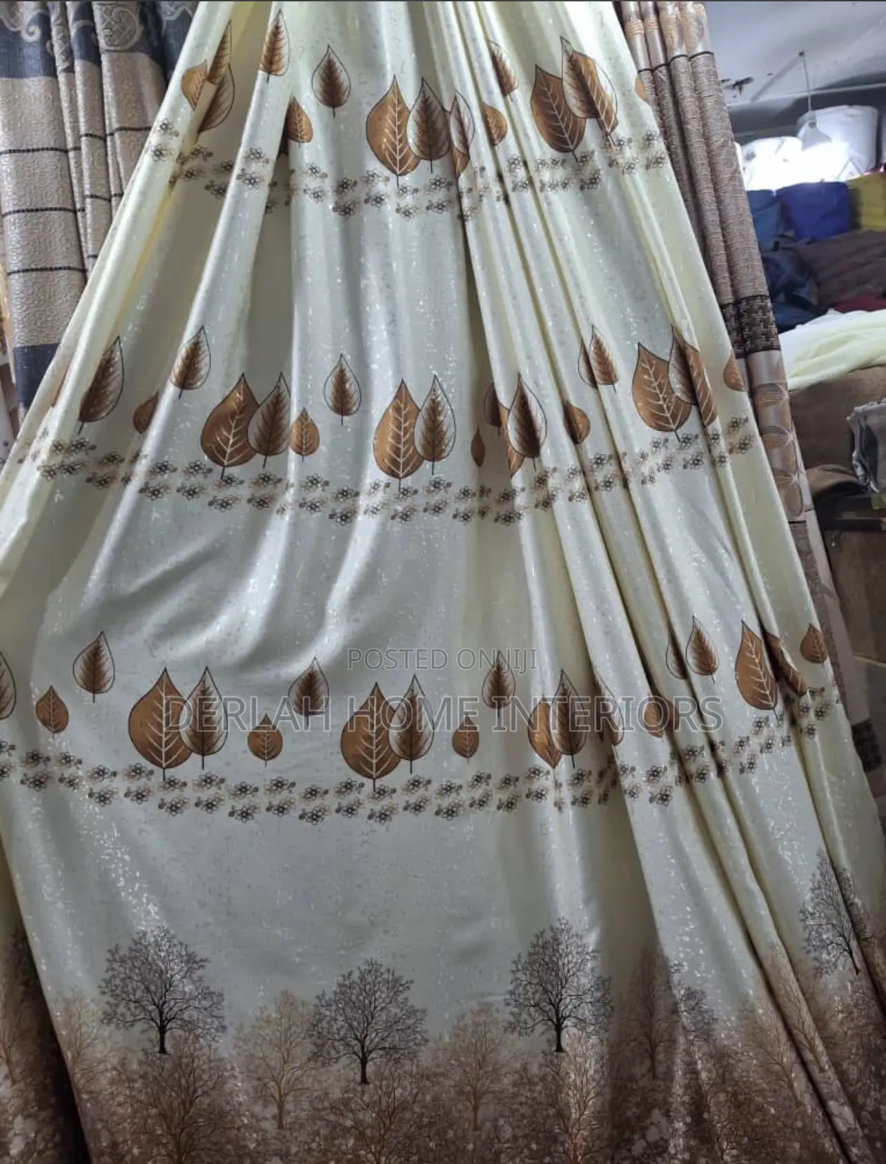 Tree Leaves Curtain Design