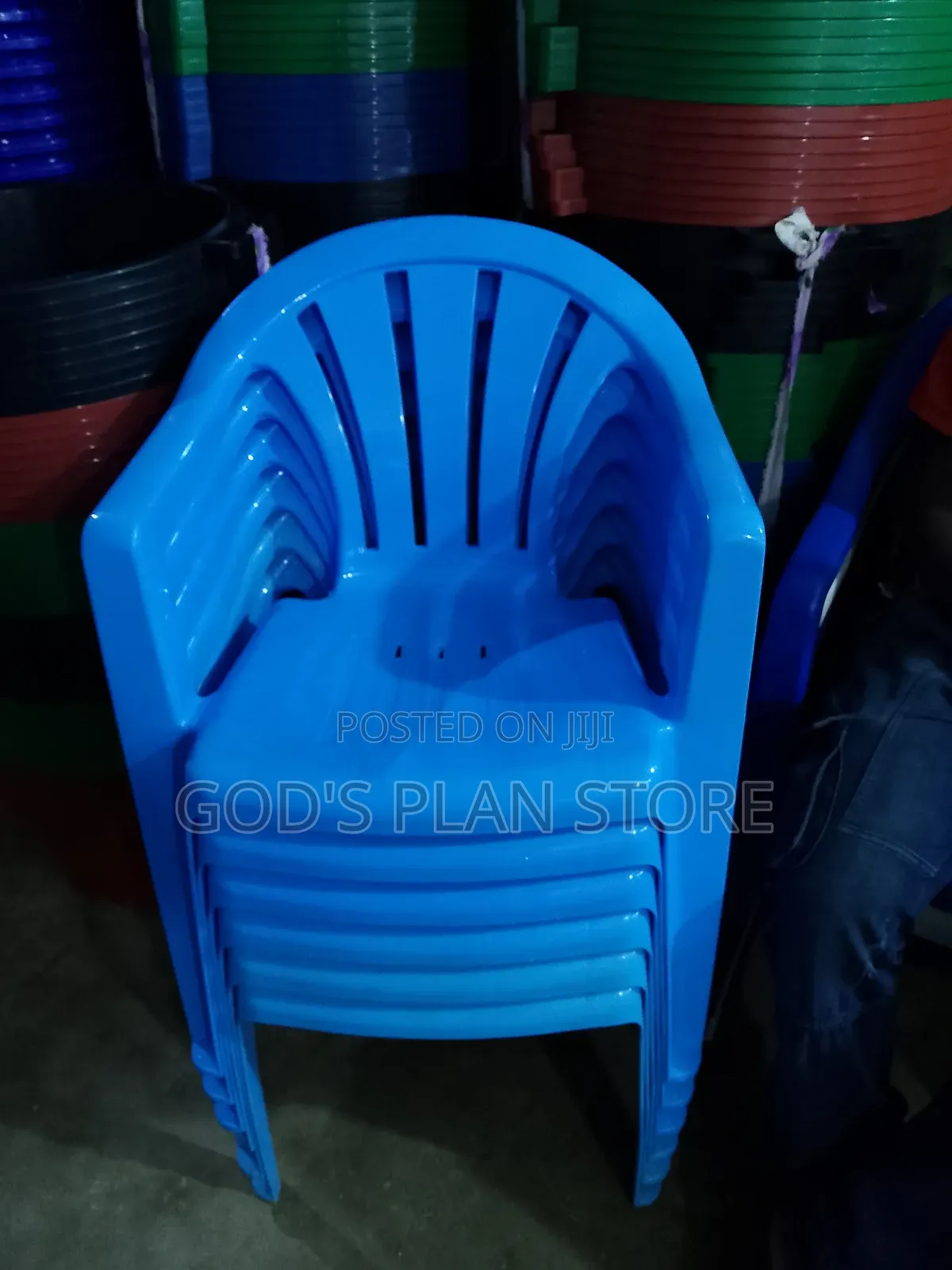 Light Blue *Armed Plastic Chairs Plastic Chairs