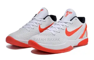 Original Classic White/Red Nike Kobe 6 Protro Basketball Shoes