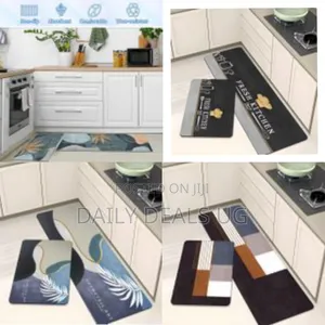 2-Piece Multi-Design Kitchen Floor Oil Dust Proof