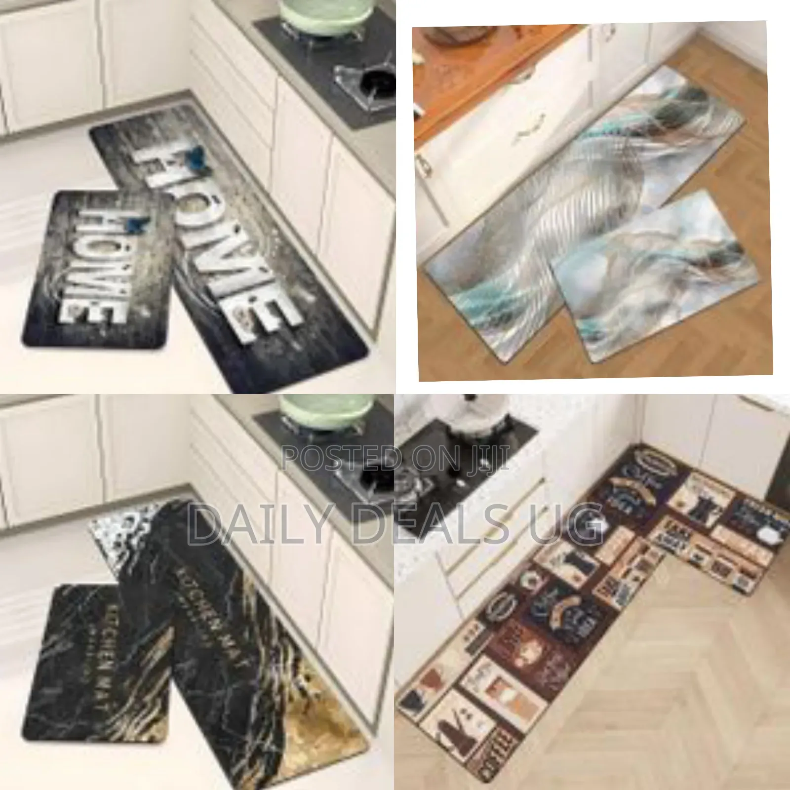 2-Piece Multi-Design Kitchen Floor Oil Dust Proof